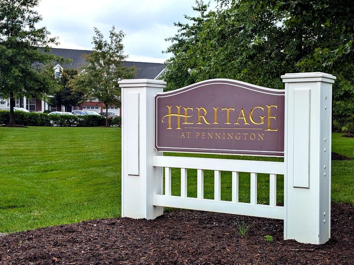 Heritage at Pennington neighborhood entrance sign, Hopewell, NJ