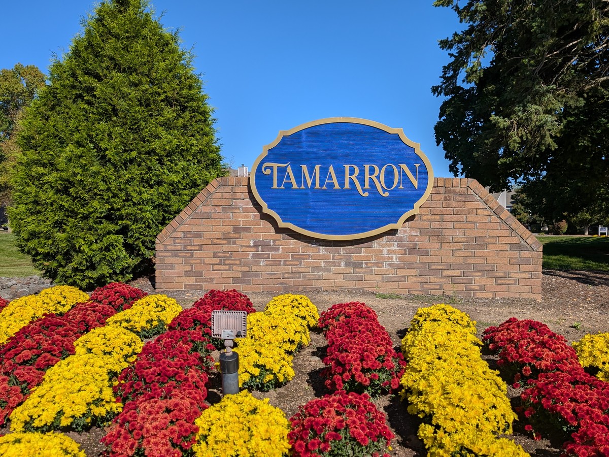 Tamarron neighborhood entrance sign, Plainsboro, NJ