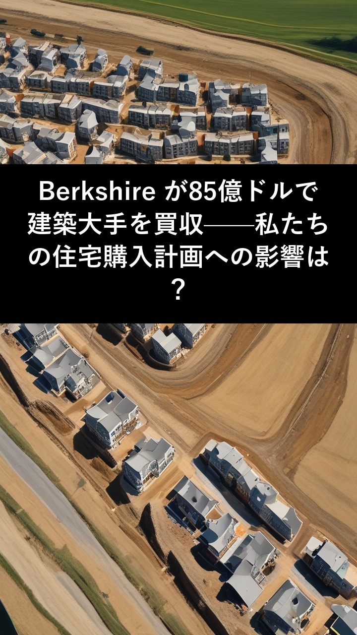 Berkshire が85億ドルで建築大手を買収—私たちの住宅購入計画への影響は？