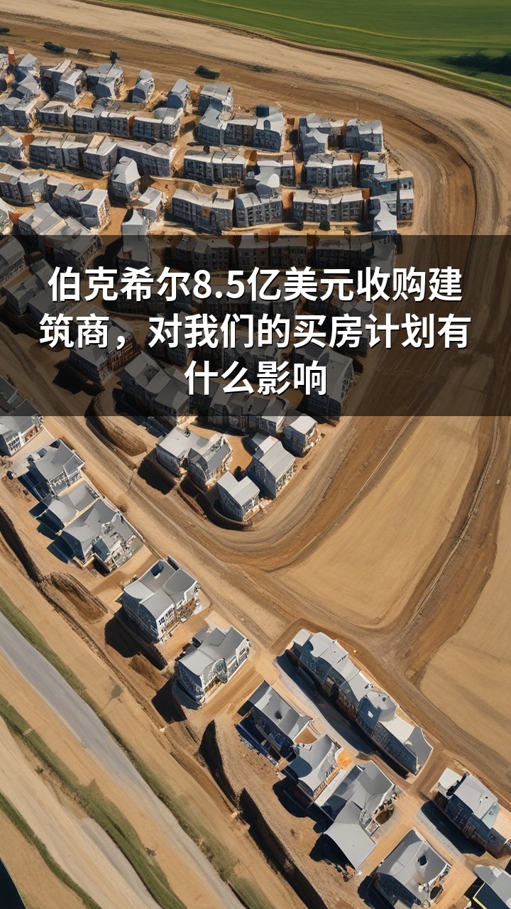 伯克希尔8.5亿美元收购建筑商，对我们的买房计划有什么影响
