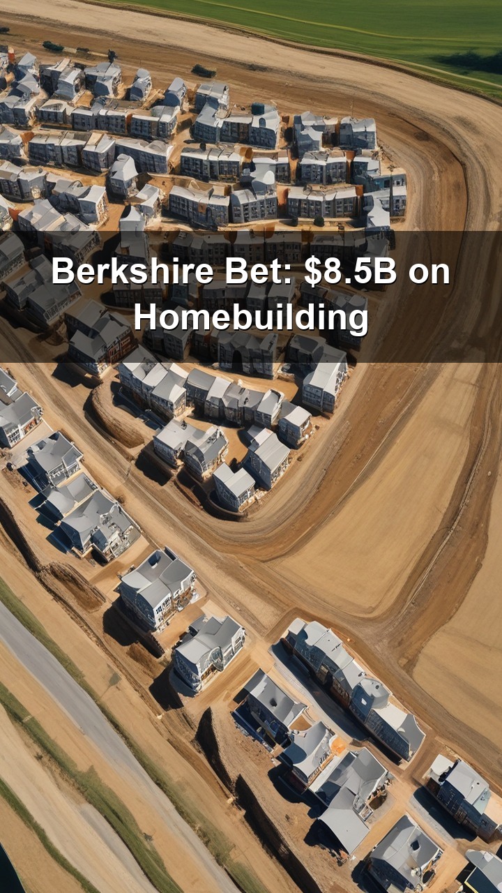 Warren Buffett's Berkshire Hathaway just paid $8.5 billion for Taylor Morrison, a major national homebuilder. When one of the world's sharpest investors bets that big on new construction, it tells us something important about market direction.