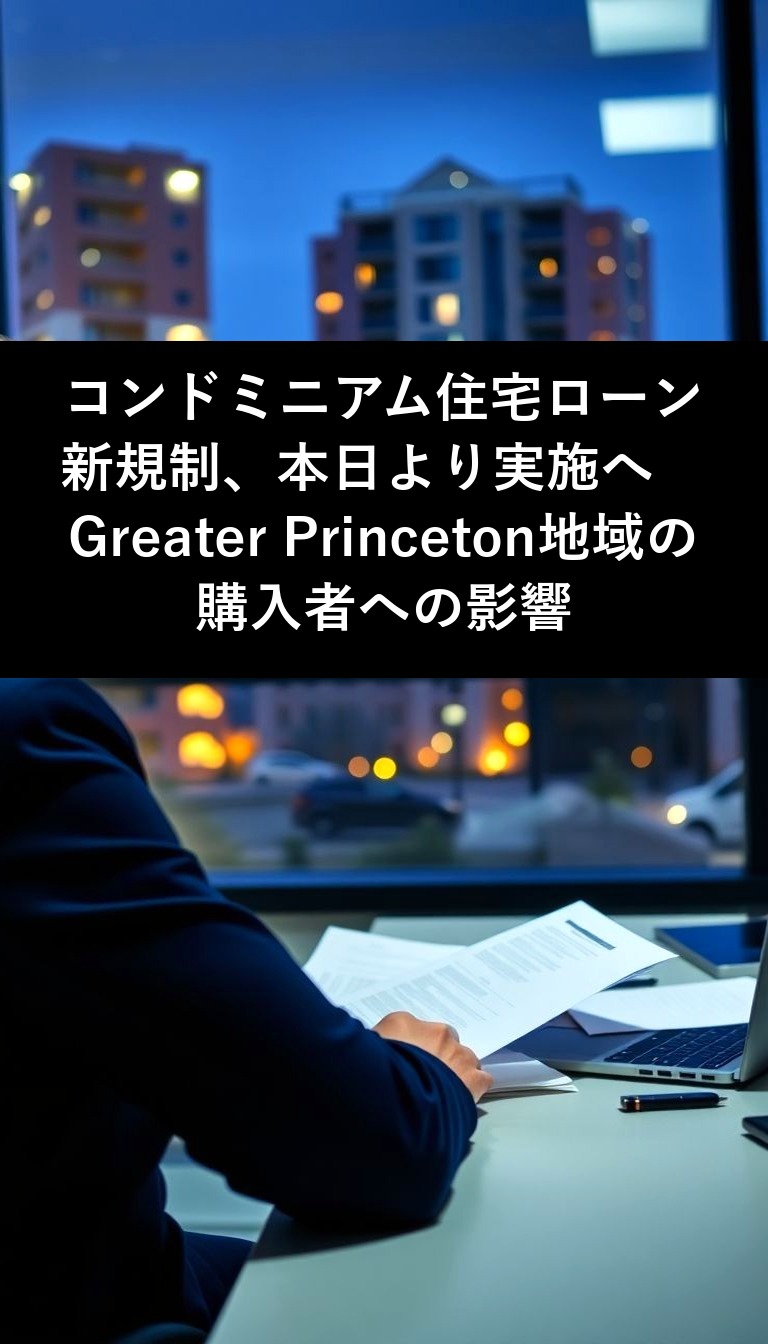 コンドミニアム住宅ローン新規制、本日より実施へ　Greater Princeton地域の購入者への影響