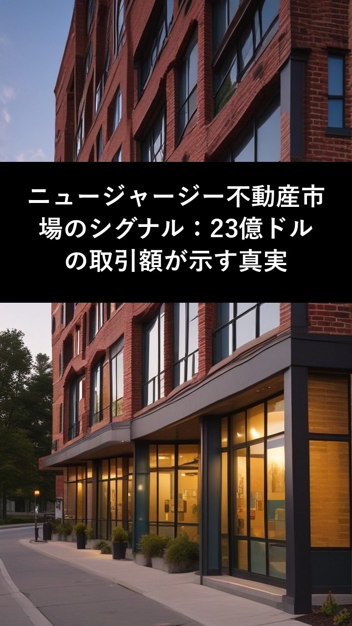 ニュージャージー不動産市場のシグナル：23億ドルの取引額が示す真実