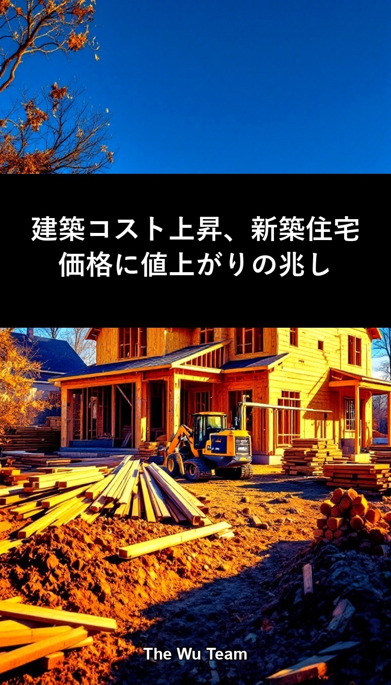 建築コスト上昇、新築住宅価格に値上がりの兆し