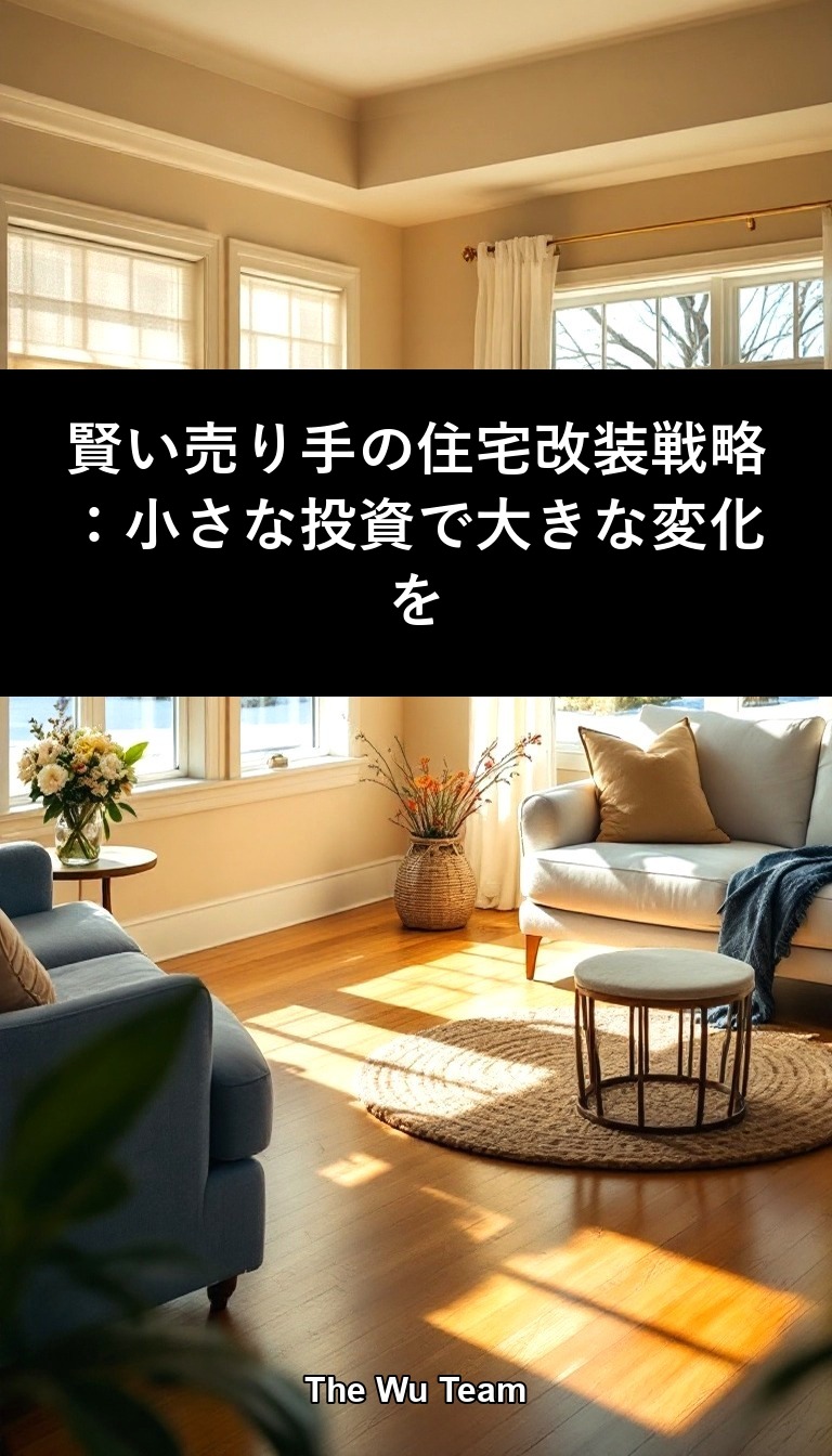 賢い売り手の住宅改装戦略：小さな投資で大きな変化を