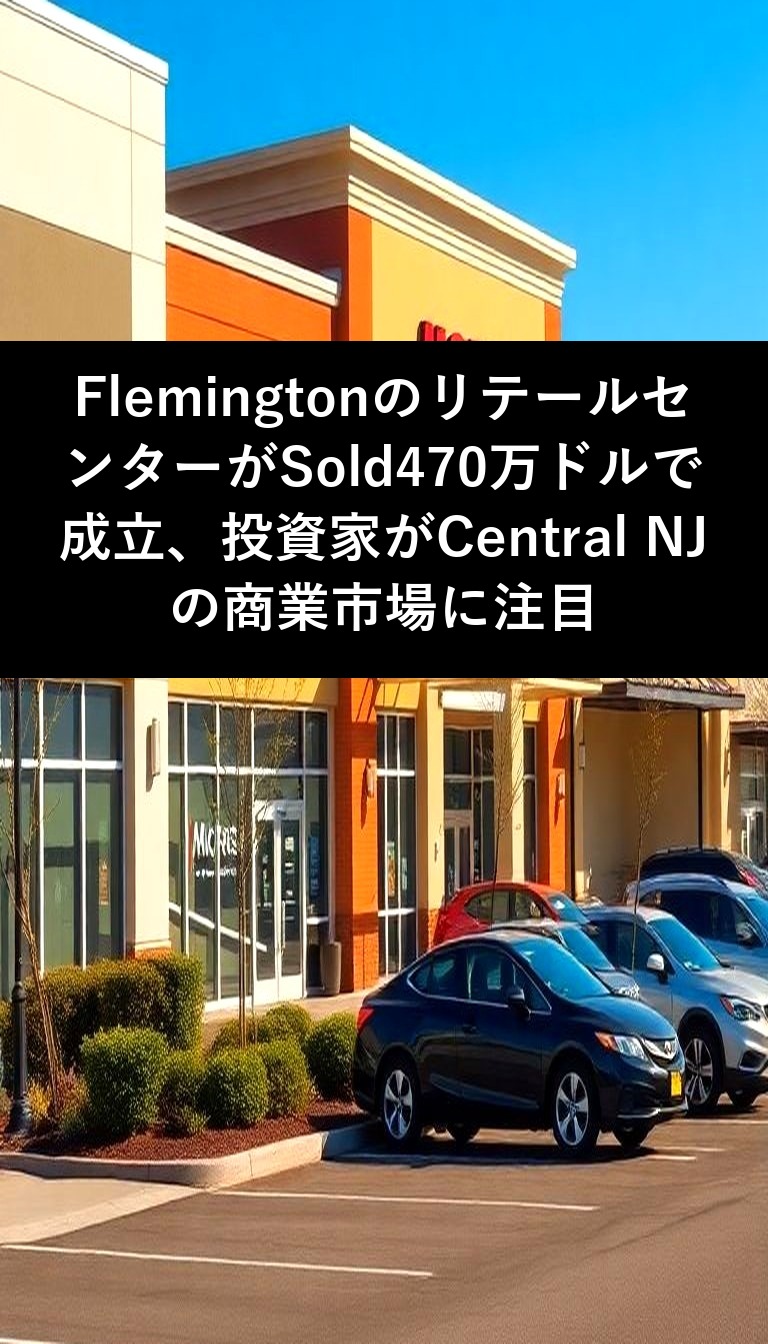 FlemingtonのリテールセンターがSold470万ドルで成立、投資家がCentral NJの商業市場に注目
