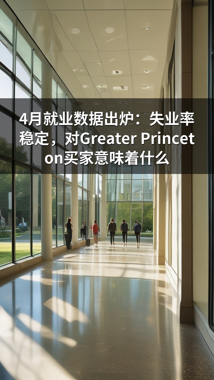 4月就业数据出炉：失业率稳定，对Greater Princeton买家意味着什么