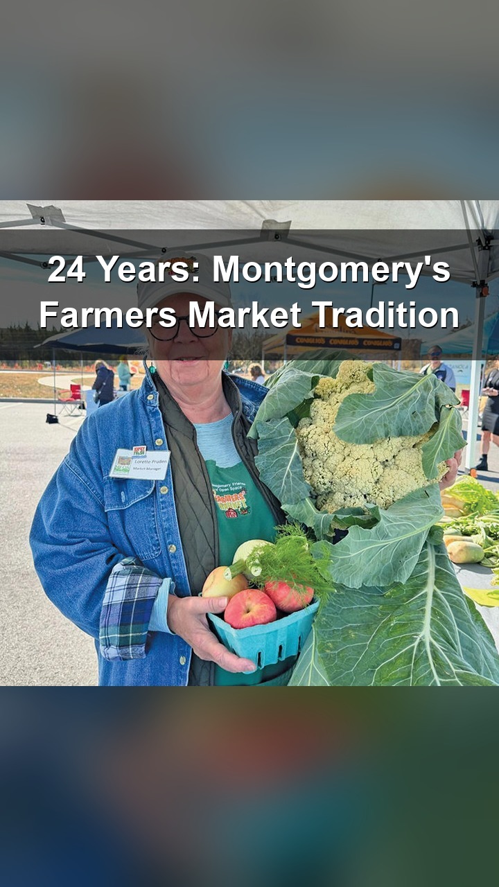 Montgomery's Summer Farmers Market is back for its 24th year, opening every Saturday from 10 am to 1 pm starting May 30 at the Montgomery Municipal Building.