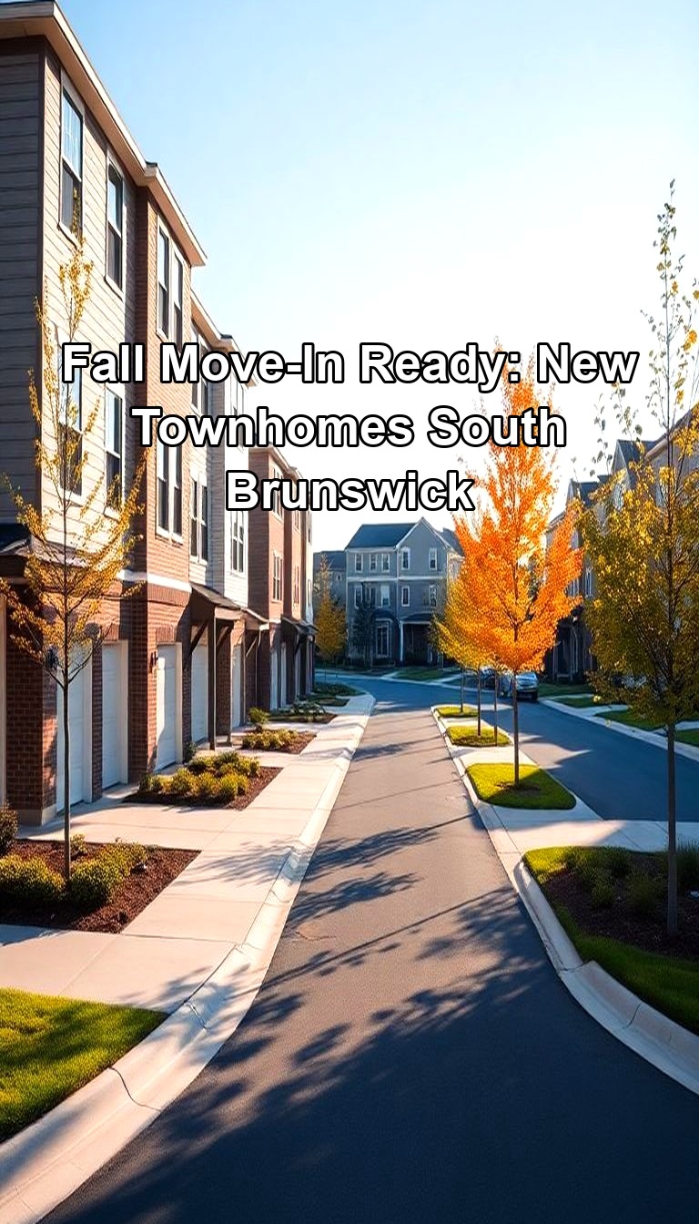 South Brunswick just released quick move-in townhomes with limited-time builder incentives, and they're ready to close before fall. This matters for Greater Princeton area buyers hunting new inventory right now.