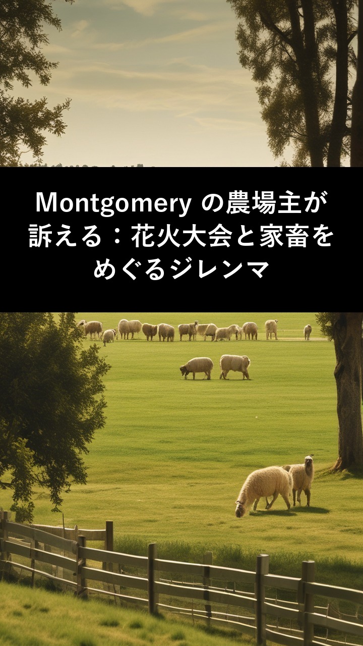 Montgomery の農場主が訴える：花火大会と家畜をめぐるジレンマ