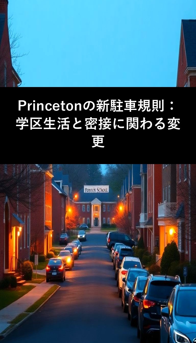 Princetonの新駐車規則：学区生活と密接に関わる変更