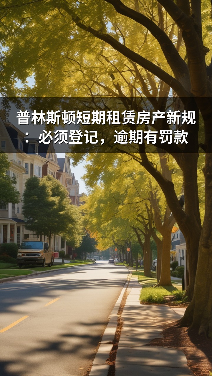 普林斯顿短期租赁房产新规：必须登记，逾期有罚款