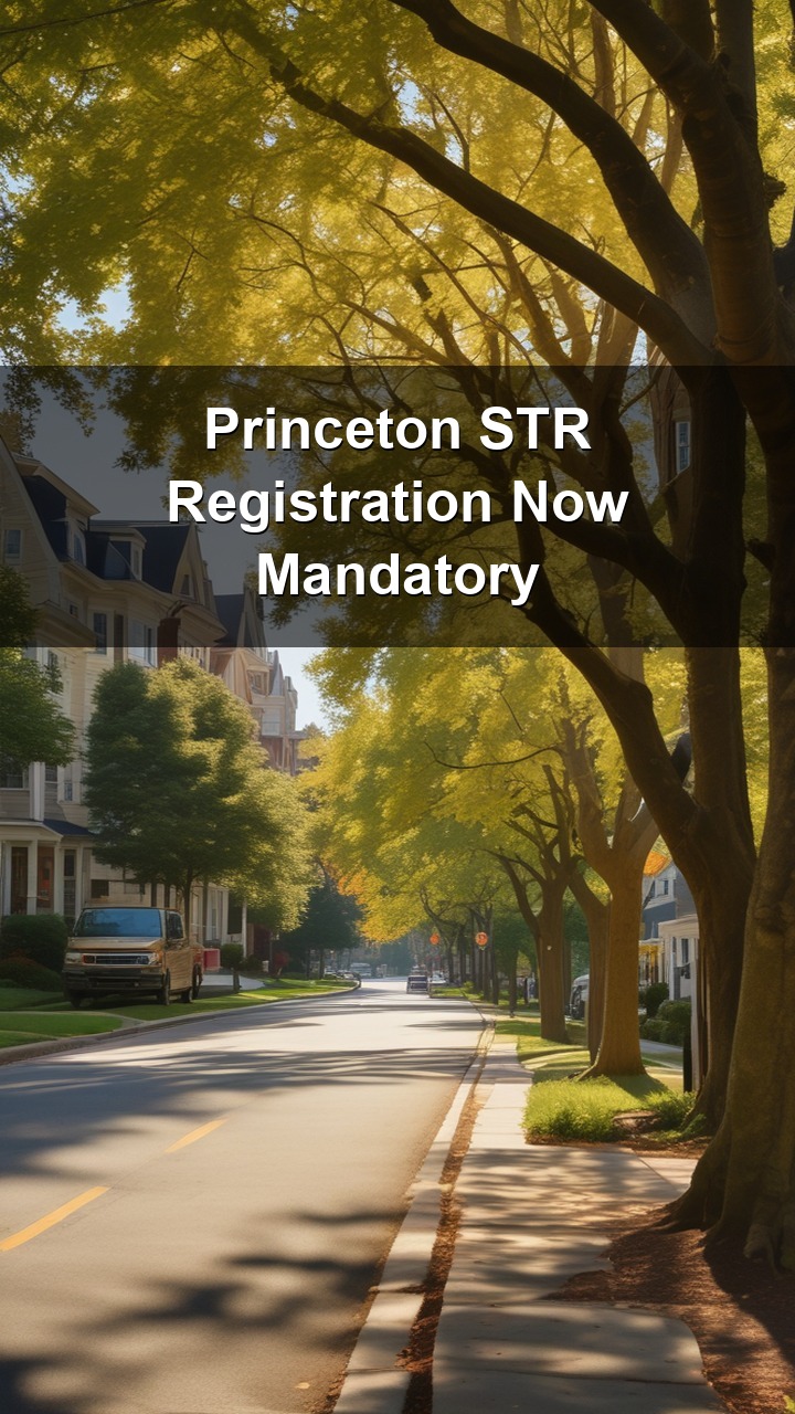 If you own a short-term rental in Princeton, registration is no longer optional. The municipality has implemented a new requirement that affects how you can operate your property, and non-compliance carries real penalties.