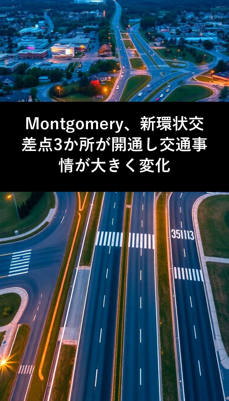 Montgomery、新環状交差点3か所が開通し交通事情が大きく変化