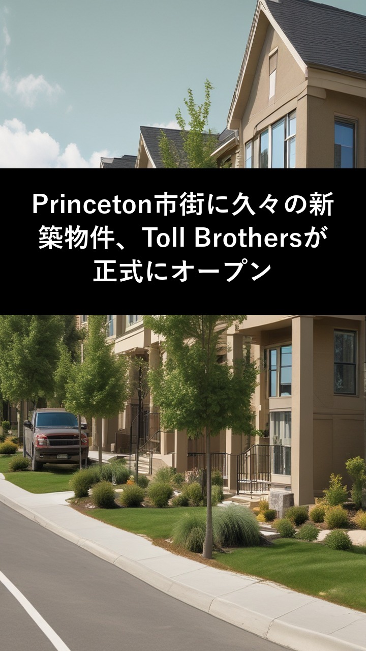 Princeton市街に久々の新築物件、Toll Brothersが正式にオープン