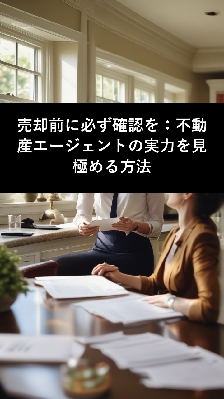 売却前に必ず確認を：不動産エージェントの実力を見極める方法