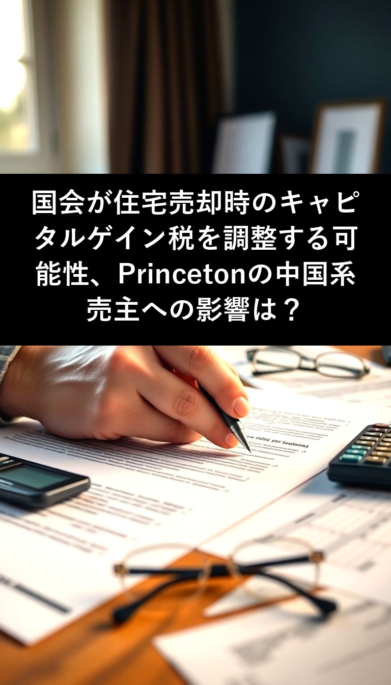 国会が住宅売却時のキャピタルゲイン税を調整する可能性、Princetonの中国系売主への影響は？