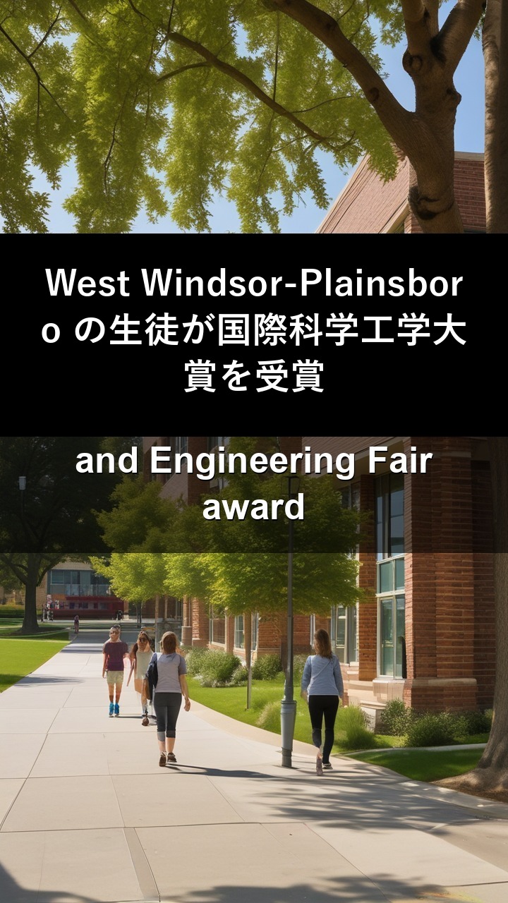 West Windsor-Plainsboro の生徒が国際科学工学大賞を受賞