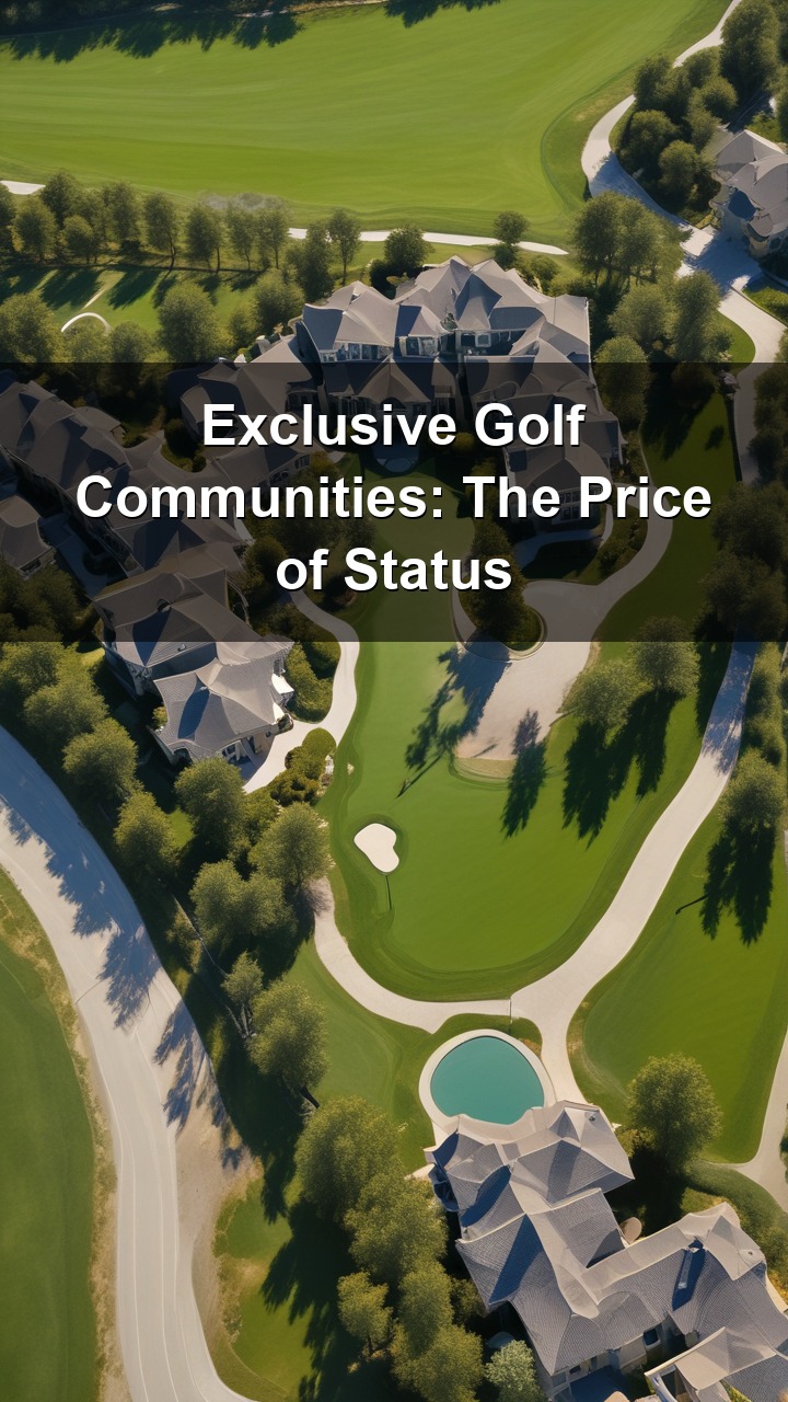Exclusive golf communities are no longer just about the sport, they're about status, ready-made social circles, and a significant price premium that savvy buyers are willing to pay.
