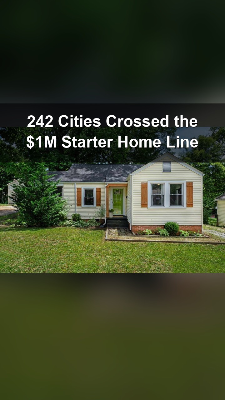 A record 242 American cities now have starter homes worth $1 million or more, and New Jersey is leading that charge. The bar for entering the housing market just got a lot higher.