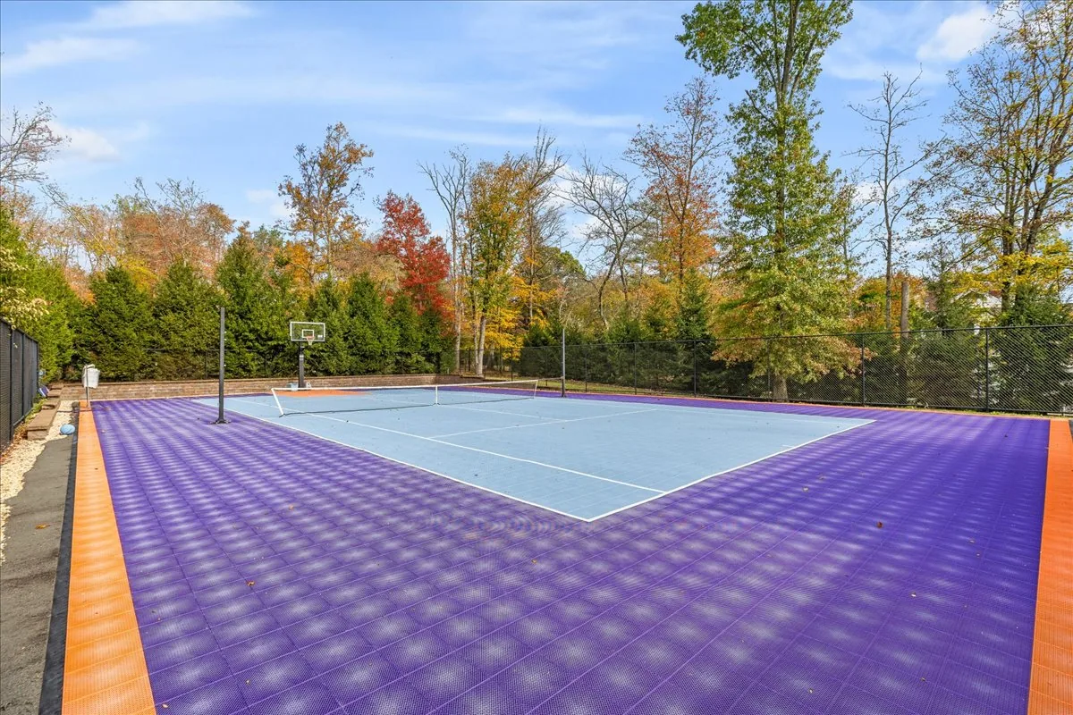 Basketball and tennis sport court